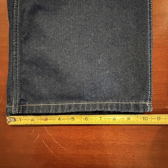 Genuine Dickies Denim Bib Overalls Mens Medium MR Blue Workwear Festival - Picture 12 of 15